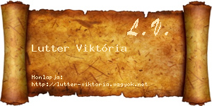 Lutter Viktória névjegykártya